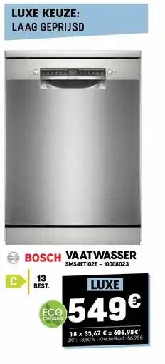 Electro Depot Bosch VAATWASSER SMS4ETI02E aanbieding