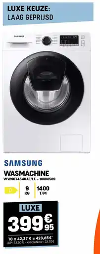 Electro Depot Samsung WASMACHINE WW90T4540AE/LE aanbieding
