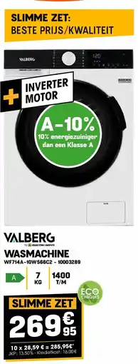 Electro Depot Valberg WASMACHINE WF714A-10W566C2 aanbieding