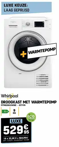 Electro Depot Whirlpool DROOGKAST MET WARMTEPOMP FFTM229X2WSEE aanbieding