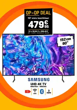 Electro Depot Samsung UHD 4K TV 60DU7020 aanbieding