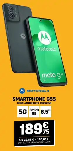 Electro Depot Motorola SMARTPHONE G55 GRIJS ANTHRACIET aanbieding