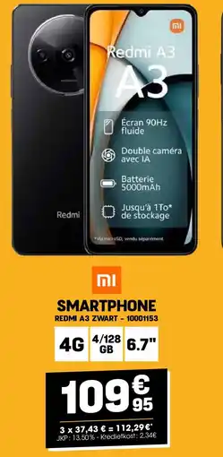 Electro Depot MI SMARTPHONE REDMI A3 ZWART aanbieding