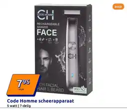 Action Code Homme scheerapparaat aanbieding