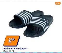 Action Bad- en saunaslippers aanbieding