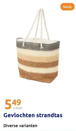 Gevlochten strandtas