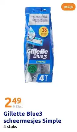 Gillette Blue3 scheermesjes Simple