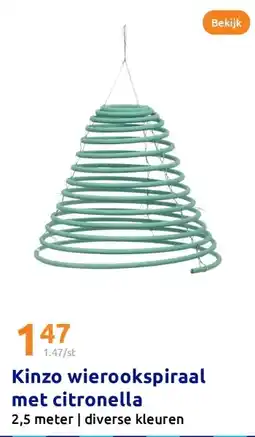 Action Kinzo wierookspiraal met citronella aanbieding