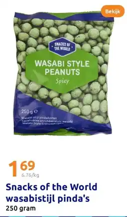 Action Snacks of the World wasabistijl pinda's aanbieding