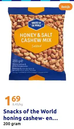 Action Snacks of the World honing cashew- en pindamix aanbieding