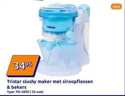 Action Tristar slushy maker met siroopflessen & bekers aanbieding
