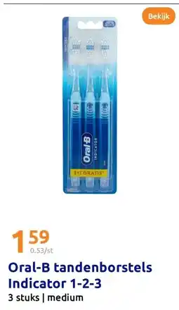 Action Oral-B tandenborstels Indicator 1-2-3 aanbieding