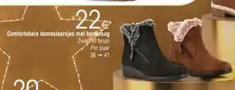 Comfortabele dameslaarsjes met bontkraag 36-41