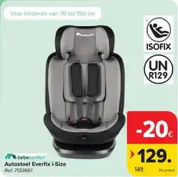 Carrefour Bebeconfort Autostoel Everfix i-Size aanbieding