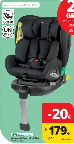 Carrefour Bebeconfort Autostoel Evolvefix i-Size aanbieding
