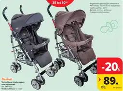 Carrefour Baninni Verstelbare kinderwagen met regenhoes aanbieding