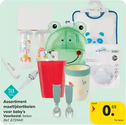 Carrefour TEX Assortiment maaltijdartikelen voor baby's aanbieding