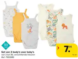 Carrefour Set van 3 body's voor baby's aanbieding