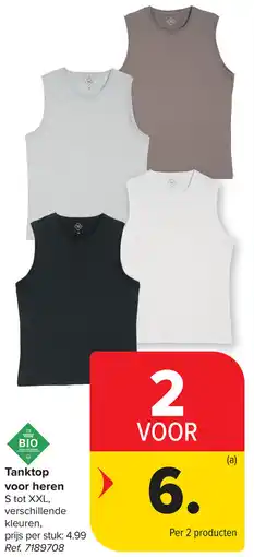 Carrefour BIO Tanktop voor heren aanbieding