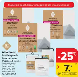 Carrefour TEX Assortiment beddengoedbeschermers aanbieding