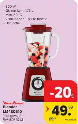 Carrefour Moulinex Blender LM430510 aanbieding