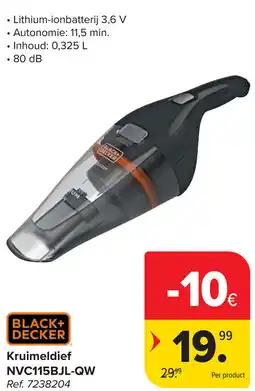 Carrefour Black+Decker Kruimeldief NVC115BJL-QW aanbieding