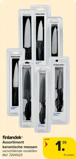 Carrefour Finlandek Assortiment keramische messen aanbieding