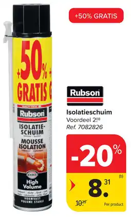 Carrefour Rubson Isolatieschuim aanbieding