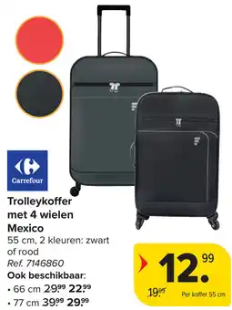 Carrefour Carrefour Trolleykoffer met 4 wielen Mexico aanbieding