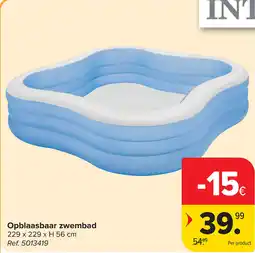Carrefour Intex Opblaasbaar zwembad aanbieding