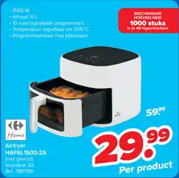 Carrefour Home Airfryer HAF6L1500-25 aanbieding