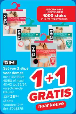 Carrefour DIM Set van 2 slips voor dames aanbieding