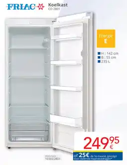 Eldi Friac Koelkast CO 2801 aanbieding
