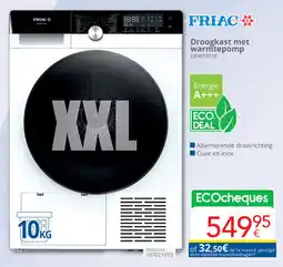 Eldi Friac Droogkast met warmtepomp DKW1010E aanbieding