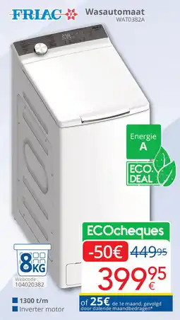 Eldi Friac Wasautomaat WATO382A aanbieding