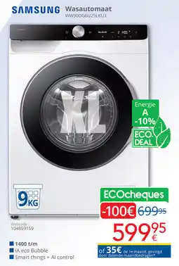 Eldi Samsung Wasautomaat WW90DG6U25LKU3 aanbieding
