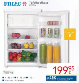 Eldi Friac Tafelkoelkast KK 1714 aanbieding