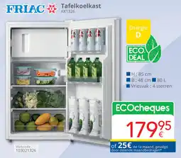 Eldi Friac Tafelkoelkast KK1326 aanbieding