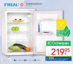 Eldi Friac Tafelkoelkast CO 1721 aanbieding