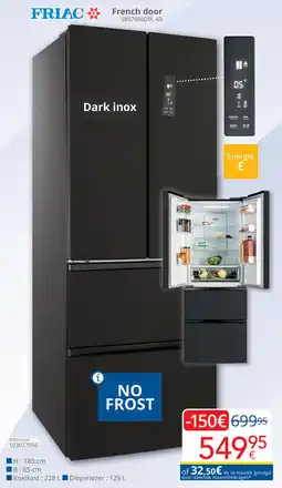 Eldi Friac French door SBS7056DIX 4D aanbieding