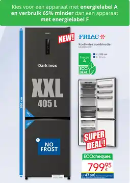Eldi Friac Koel / vries combinatie UD3800DICNF aanbieding
