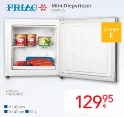 Eldi Friac Mini Diepvriezer VDV1055 aanbieding
