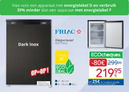 Eldi Friac Diepvriezer VDV1705DIX aanbieding