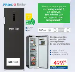 Eldi Friac Diepvriezer VDV7510 DIXNF aanbieding