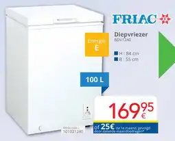 Eldi Friac Diepvriezer BDV1240 aanbieding
