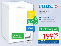 Eldi Friac Diepvriezer BDV1301D aanbieding