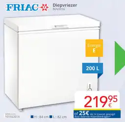 Eldi Friac Diepvriezer BDV2016 aanbieding