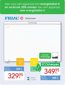 Eldi Friac Diepvriezer BDV3022 aanbieding
