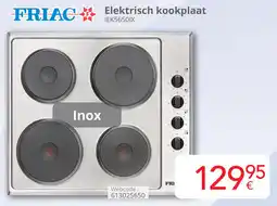 Eldi Friac Elektrisch kookplaat IEK5650IX aanbieding