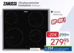 Eldi Zanussi Vitrokeramische kookplaat ZHRN642X aanbieding